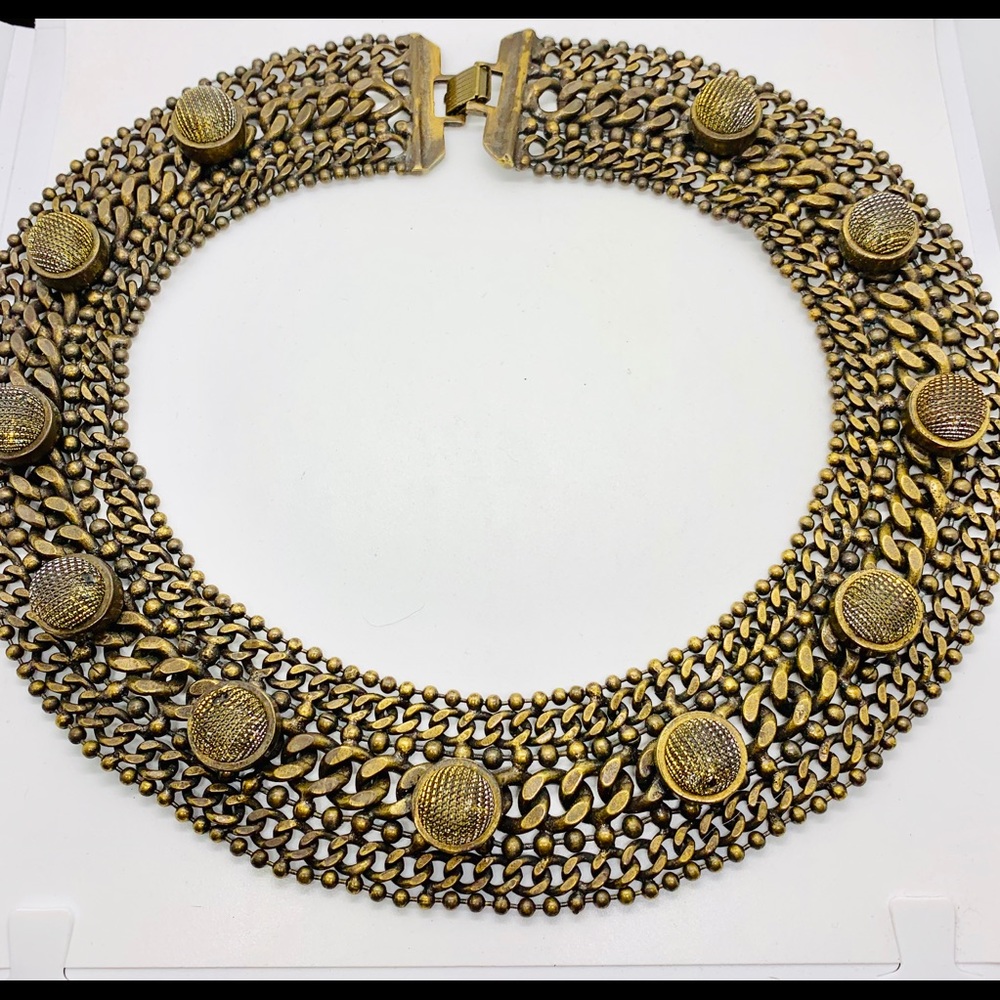 Beautiful brass statement necklace